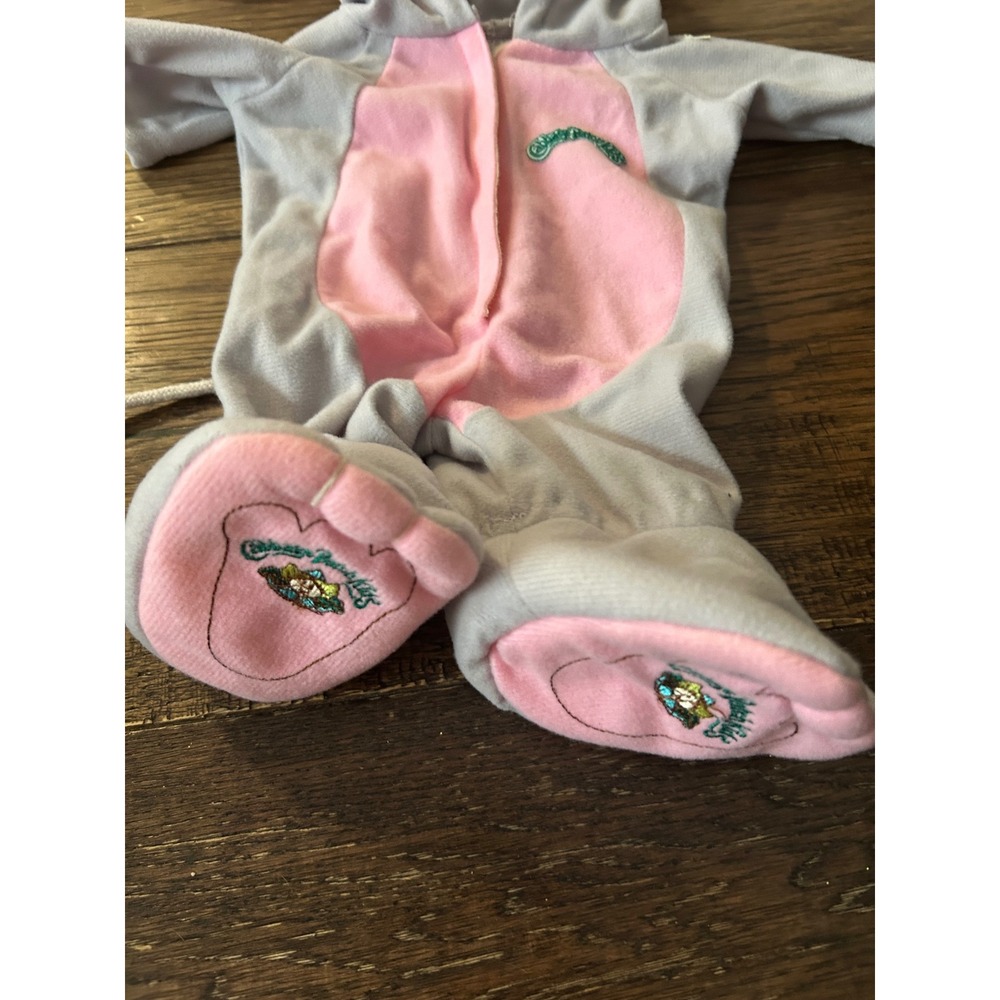 1984 VTG Cabbage Patch Kids Mouse Costume Footed Pajamas Romper Hooded outfit - Picture 5 of 5